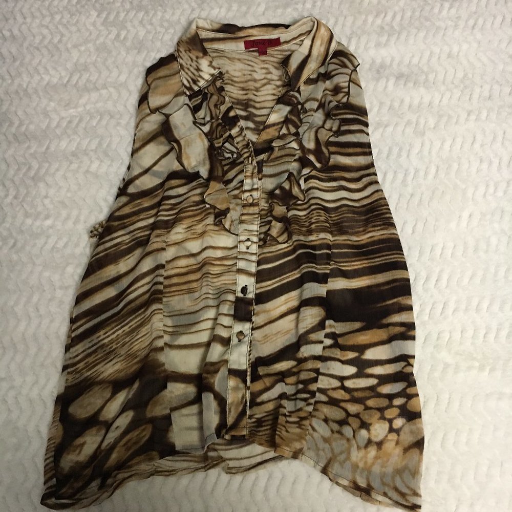 Joni B. Sleeveless Blouse - Large